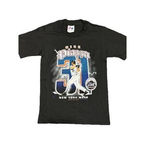 Vintage Majestic Mike Piazza New York Mets‎ T Shirt 2002 Size Small Y2K